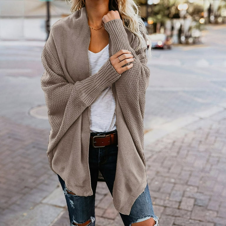 Trendy Teen Girl Clothes Womens Fall Sweaters Plus Size Open Front Knit Coats Jackets Casual Cozy Soft Up Overcoats Tunics Camisas de Mujer Elegantes de Moda Walmart.com