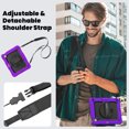 thumbnail image 7 of Case for iPad Air 11 Inch M3 2025/M2 2024 (7th/6th Gen) with Screen Protector, 360 Degree Rotating Kickstand Hand Strap Heavy Duty Shockproof Cover with Shoulder Strap, Purple, 7 of 7