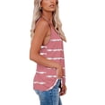 thumbnail image 2 of Camisa con tirantes finos y cuello en V para mujer, informal, holgada, transpirable, con estampado de rayas, para verano, 2 of 5