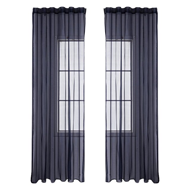 LCXmlly Rideau Occultant 2 Pcs Finition Soignée Gaze de Fenêtre Facile à Installer Grand Application Polyester Fin Décor de Fenêtre 1658