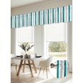 thumbnail image 6 of 2 Panels Bronze Grey Stripe Valance for Windows, Modern Farmhouse Vertical Striped Light Filtering Kitchen Curtains, Rod Pocket Window Treatment Curtain Valances for Living Room Bedroom, 54"x18", 6 of 9