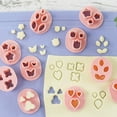 thumbnail image 4 of 10 Styles Polymer Clay Cutters for Earrings Making Mini Flower Leaf Heart Butterfly Shapes Polymer Clay Tools for DIY Earrings Jewelry Making Craft Pink, 4 of 5