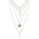 thumbnail image 1 of Collar de mujer en capas con pentagrama y colgante de cadena para mujer JM, 1 of 5