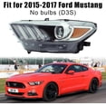 thumbnail image 2 of HOUGEET Headlights Assembly Fit for Ford Mustang 2015-2017 without Bulbs (D3S), Black Headlamp Replacement, Driver Side, 2 of 8