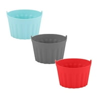 4/3/2pcs Silicone Air Fryer Egg Molds, Reusable Non-Stick Silicone Egg Mold, Large Muffin Cases, Cupcake Case Air Fryer Accessories, Easy Release Baking Cups for Eggs Pudding