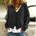 thumbnail image 3 of Gvmfive Women's Drop Shoulder Long Sleeve Buttons Hem Solid Sweater Cardigan, 3 of 4