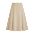 thumbnail image 1 of Falda de verano para niños, color sólido, relajada, deportiva, cintura elástica, nudo, falda completa para niños, falda de poliéster para niños, 1 of 4