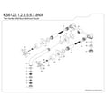 thumbnail image 3 of Kingston Brass KS6123NX Hamilton Double-Handle Wall Mount Bathroom Faucet, Antique Brass, 3 of 4