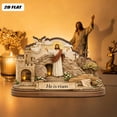 thumbnail image 2 of DefiDgd Wooden Empty Tomb Set,Easter Scene and Christian Cross Decoration,He is Risen Jesus Resurrection Scene for Home Office Tabletop Tray Church Shelf Decor Gifts(A), 2 of 9