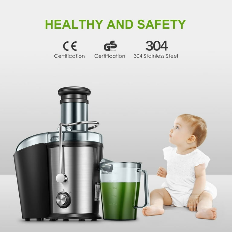 Juicer Machines, Easy Clean Electric Juice Extractor with Wide Mouth, 800W  Stainless Steel Centrifugal Juicer with Juice Container, Blender for Fruit  Vegetable, Anti-drip, BPA-Free, I7597 