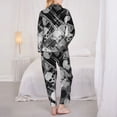 thumbnail image 6 of Wukai Seamless Pattern With Skulls Print Women's Pajama Set - Soft Long Sleeve Sleepwear for Comfort and Style-XX-Large, 6 of 9
