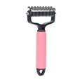 thumbnail image 4 of Pet pro grooming tool for Cats dogs,2-Sided Dematting & Deshedding Comb for Dogs & Cats,Versatile Undercoat Detangler Brush for Shedding,Matted Hair & Fur Remover Tool,Pink L, 4 of 5