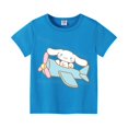 thumbnail image 1 of Cinnamoroll-Camiseta de Sanrio para niñas, ropa Kawaii de algodón, cómoda, Base de Anime, 1 of 4