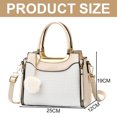 thumbnail image 2 of Suitable for work and travel.Fashion portable PU shoulder bag Messenger bag simple soft bag - creamy white, 2 of 5