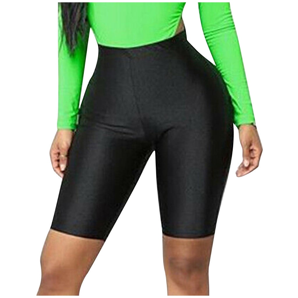Women's Pants Womens Shorts Fashion Womens Bike Yoga Elastic High Waist  Shorts Leggings Sports Casual Pants
