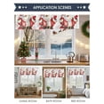 thumbnail image 6 of Christmas Valances for Windows, 42 x 18in, Watercolor Snowflakes Retro Santa Claus White Rod Pocket Kitchen Valance Curtain Light Filtering Window Treatments for Living Room Bedroom, 1 Panel, 6 of 7