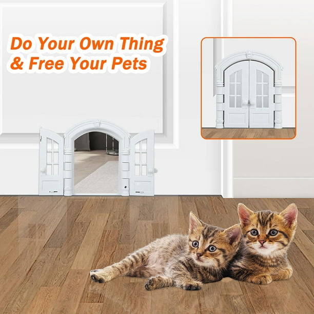 Interior Pet Dog Door French Cat Door Thickened Decorative Safe Double Doors for Indoor Walmart
