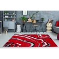 thumbnail image 2 of Ladole Rugs Calvin Red Black Abstract Polypropylene Small Mat Doormat, 2x3, 2' x 3'3", 2 of 4