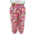 thumbnail image 4 of Baby Delas!YANHAIGONG Harem Pants for Girls Baby Girl Clothes Summer Floral Print Pants Bloomers Casual Trousers Air Conditioning Pants Baby Fall Pants for Boys, 4 of 6