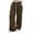 Brown-women's travel pants, variant on Women's Wide Leg Sweatpants Lace Waist Baggy Workout Pants Drawstring Track Pants with Pockets