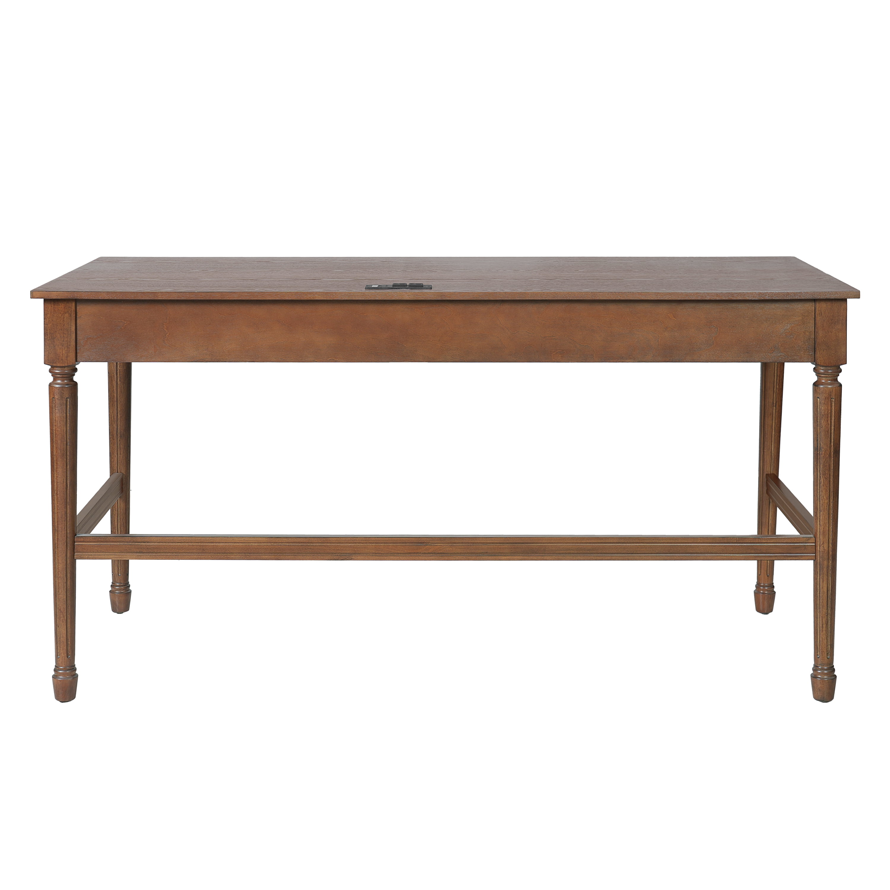 Euroco 60" Solid Wood Writing Desk with 2 Drawers,Home Office Workbench Desk,Small Computer Work Study Table,Vanity Table for Living Room,Bedroom,Walnut