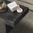 thumbnail image 2 of American Vintage Industrial Coffee Table, Double-Tier Rustic Reclaimed Wood Design, Decor Table with Sturdy MDF Core and Solid Wood Legs for Living Room and Office, Antique Black, 2 of 7