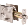 thumbnail image 3 of Contemporary Square Pocket Door Lock, Passage (Hall/Closet) Latch, 2-3/4" Backset, RCL, Satin Nickel by Stone Harbor Hardware, 3 of 3