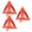 Red, variant on Masteelf 3pcs Roadside Vehicles Emergency Triangles Reflective Warning Triangles For Vehicles