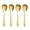 Gold, variant on MIUPOO Square Head Spoons, Korean Style Square Spoon,Thick Heavy Stainless Steel Soup Table Dinner Spoons Flat Spoon,7 Inches/18.5 cm,Set of 4,Black