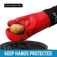 thumbnail image 2 of Zulay Kitchen 2 Piece Silicone Oven Mitts - Red, 2 of 7