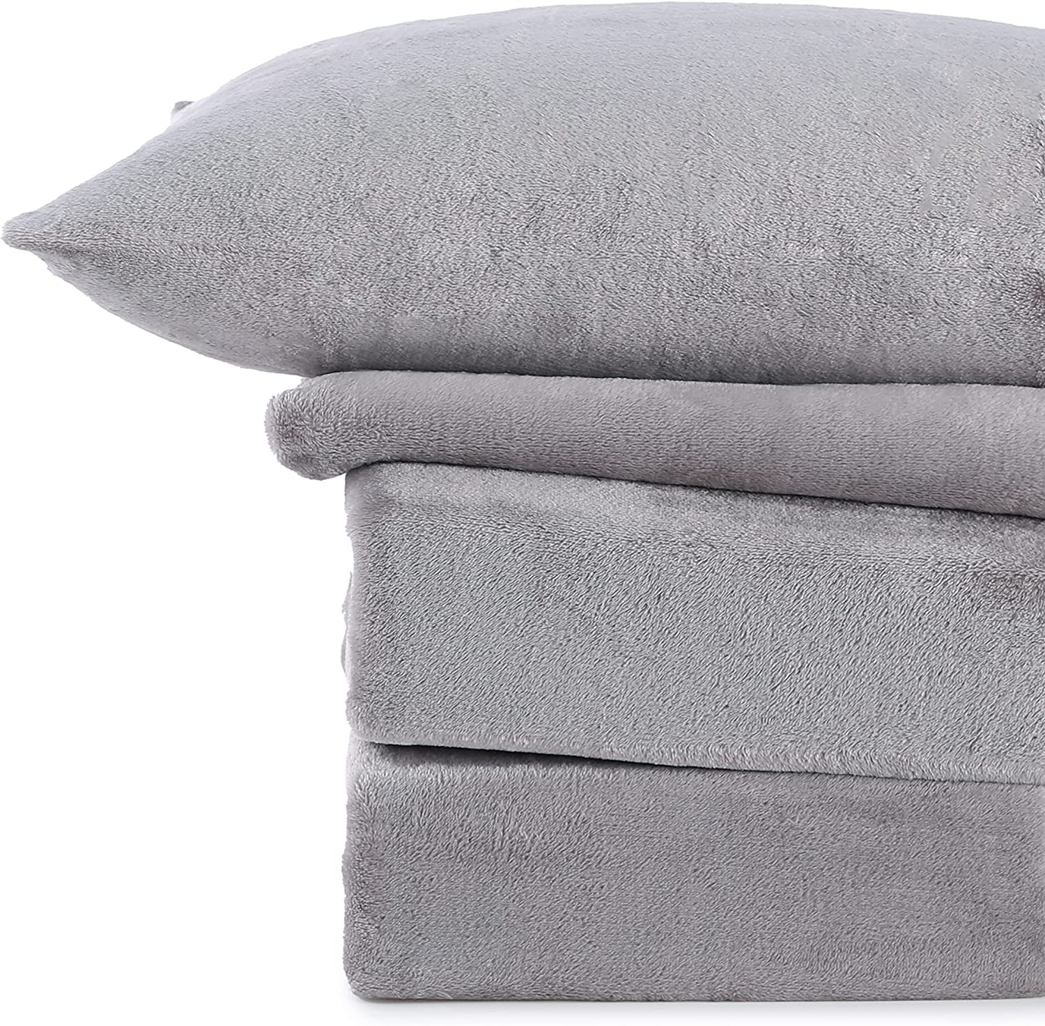 Berkshire Blanket & Home Co VelvetLoft® Sheet Set Twin Grey