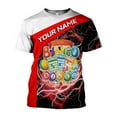 thumbnail image 3 of Personalized Team Name and Name BINGO 3D Shirt for Men Women, Custom Bingo game Shirts for Team (Orange, S), 3 of 10