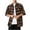 Khaki, variant on Men Shirts Clearance, Men's Casual Check Button Pocket Lapel Fashion Long Sleeve Shirt
