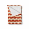 thumbnail image 2 of Coral Soft Flannel Fleece Blanket, Horizontal Chevron Pattern Arrows Geometric Design Striped Old Fashion Zigzag, Cozy Plush for Indoor and Outdoor Use, 50" x 60", Orange Coral White, by Ambesonne, 2 of 6