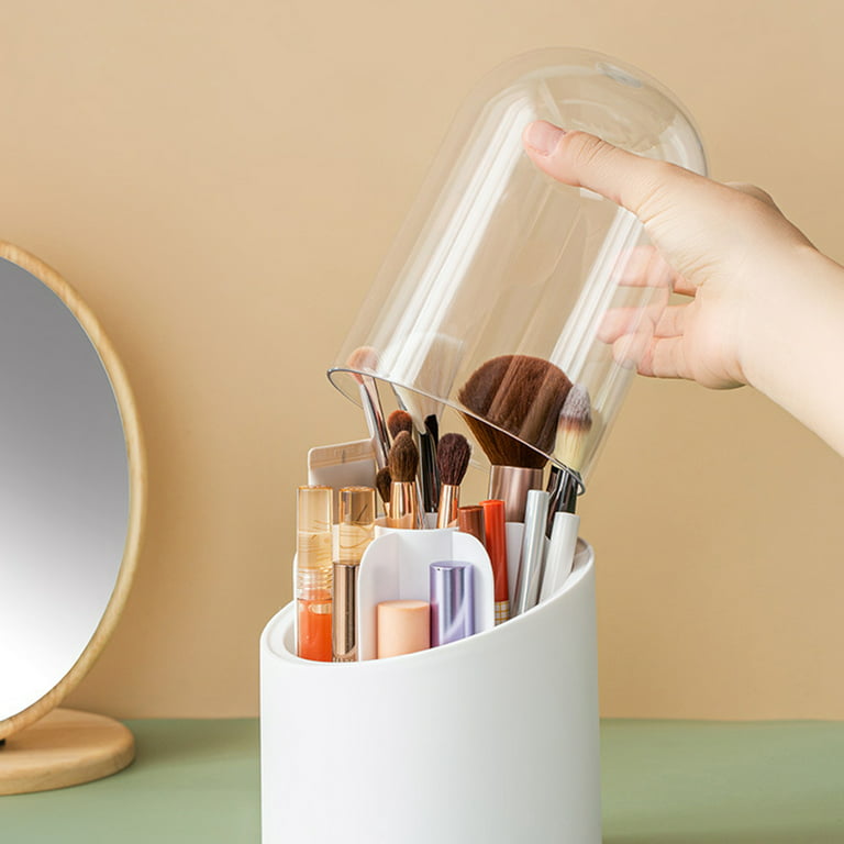 Xinwanna Makeup Brush Holder Dust-proof Rotating Plastic Lipstick