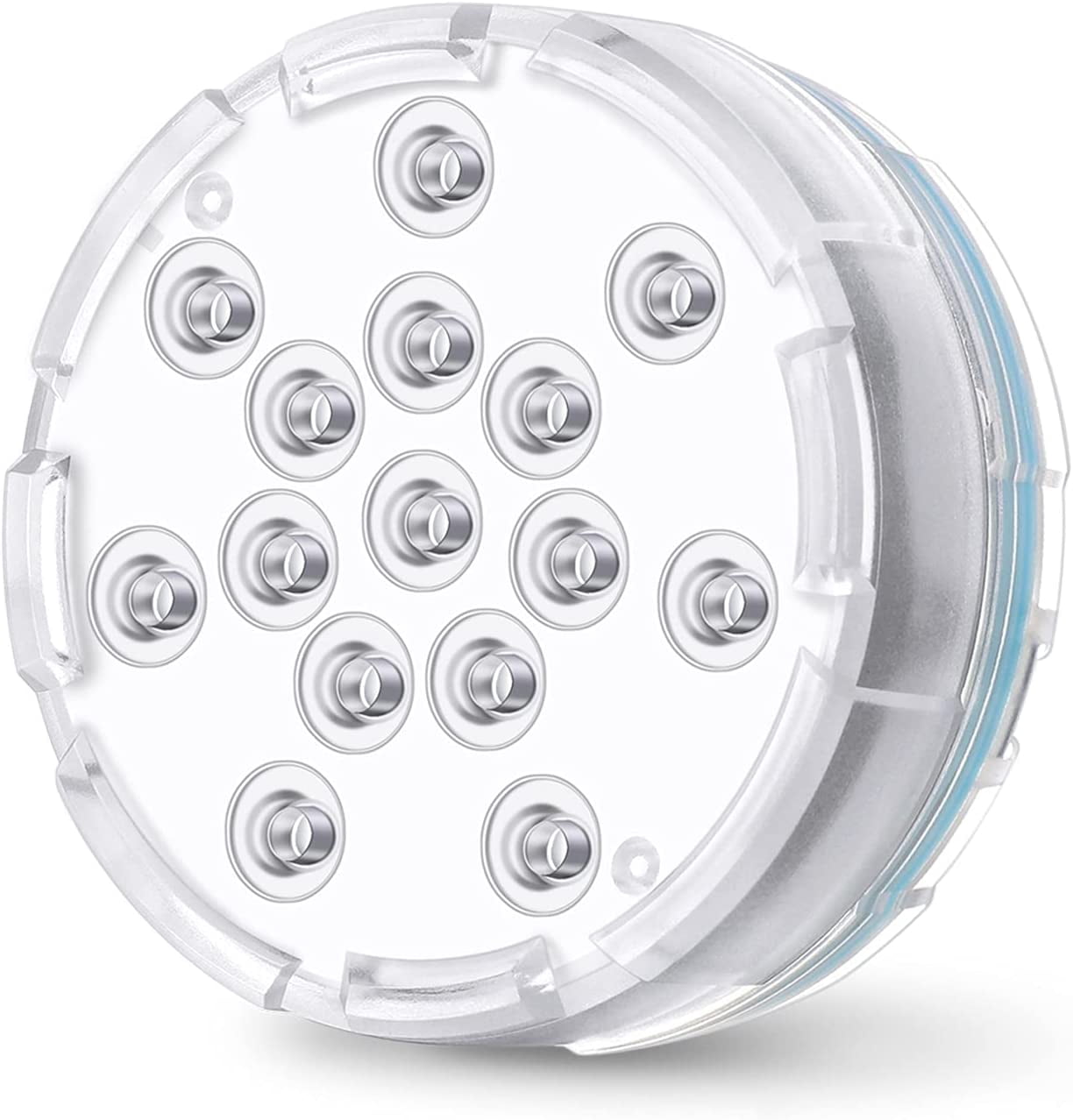 Submersible Led Pool Lights, 16 Colors Underwater Pond Lights with Remote, Waterproof Magnetic Bathtub Light with Suction Cup Hot Tub Light for Pond Fountain Aquariums Vase Garden Party 1 Pack