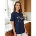 thumbnail image 3 of Mommy and Me Matching Shirts Fashionable Letters Printed Short Sleeve Crew Neck Tops, 3 of 7