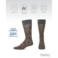 thumbnail image 6 of MeMoi Lucky Cat Maneki-Neko Men's Bamboo Blend Crew Socks - Mens - Male, 10-13, Asphalt, 6 of 10