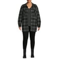 thumbnail image 2 of Terra & Sky Women's Plus Size Belted Shacket, 2 of 5