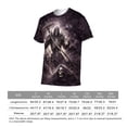 thumbnail image 6 of LAOLIUSN Men's Gothic Skull Graphic T-Shirt, 3D All Over Print Short Sleeve Crew Neck Casual Tee, Soft Stretch Shirt, S-4XL, 6 of 7
