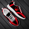 thumbnail image 1 of Chaussures Plates Dégradées Rouges pour Femmes Imprimé Patte Cœur Chaussures de Course Jogging Printemps/automne Espadrilles Décontractées, 1 of 5