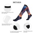 thumbnail image 5 of Lsque Starry Sky Flying Tiger Pattern Sport Compression Socks for Men & Women 15-20 mmHg Knee High Nurse Pregnant Running Medical and Travel Athletic, 5 of 6