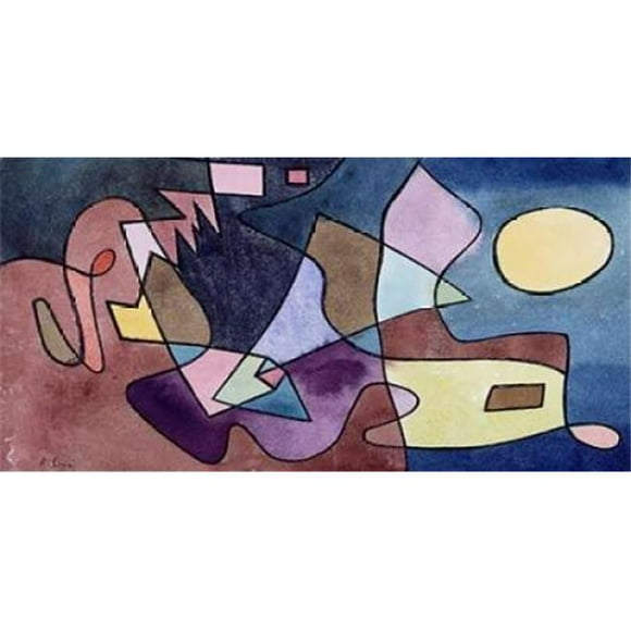 Selected Artworks PDX2PK1500SMALL Affiche de Paysage Dramatique Imprimé par Paul Klee&44; 10 x 20 - Petit