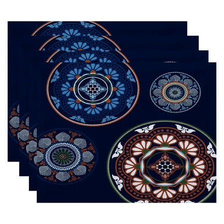 

Simply Daisy 18 x 14 Medallions Geometric Print Placemats Set of 4