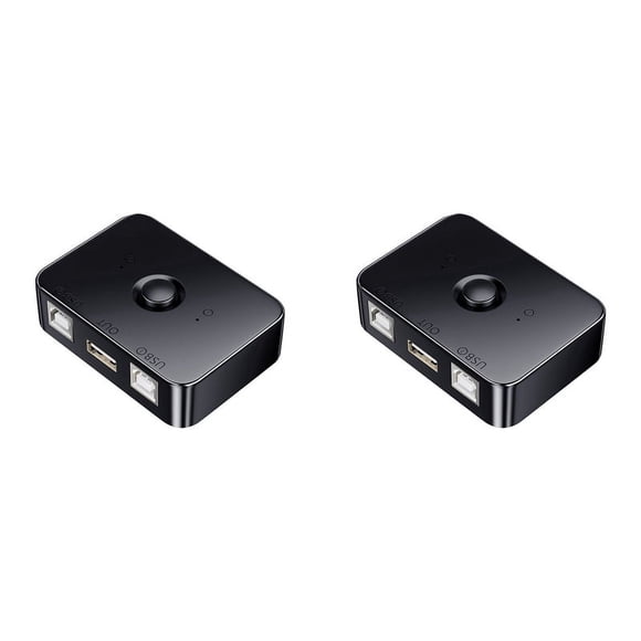 2X USB Printer Sharer Device 2 Ports USB2.0 Selector Printer Sharing Peripheral for Printer USB Splitter Sharing Printer