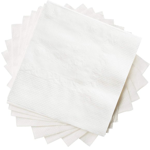 Gusto [500 Unidades - 4,5 X 4,5 Plegadas] Servilletas Blancas Para Bebidas - Servilletas De Cóctel A Granel De 1 Capa Servilletas De Papel Para Bar De Restaurante Y Servilletas De Fiesta - 9X9 Despleg