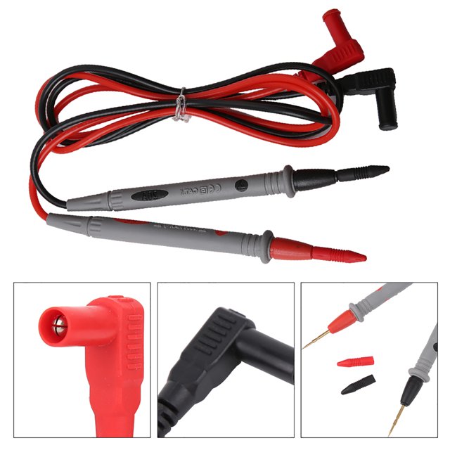High Temperature Resistance Probe Test Leads, Non-Hardening Anti-Freezing Electrician Test Leads, for Electronic Testing Digital Multimeter
