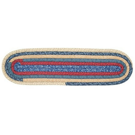 Colonial Mills Quilter'S Choice Braided Blue Area Rug 8"x28"