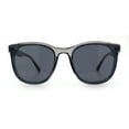 thumbnail image 4 of Unique Curved Inset Lens Horn Rim Plastic Retro Hipster Sunglasses Slate - Black, 4 of 8