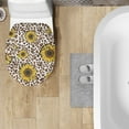 thumbnail image 4 of ZIATUBLE Sunflower Toilet Lid Dust Cover Cow Print Toilet Seat Cover Protector Universal Toilet Lid Covers for Bathroom Decoraction Oval Toilet Lid Covers Fits Most Toilet Lids, 4 of 6